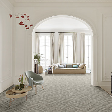 A hallway with a fitted floor