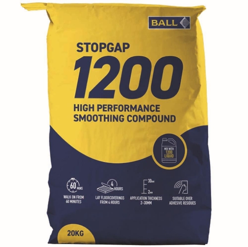 Fball Stopgap 1200 Pro Smoothing Powder 20kg adhesives and floor preparation