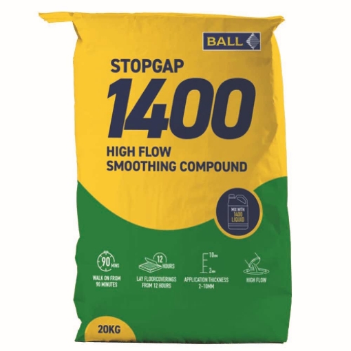 Fball Stopgap 1400 High Flow Powder 20kg adhesives and floor preparation