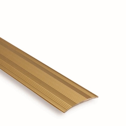 Floorlink Pne5 Stick Down Cover Strip Gold 3ft door bars and profiles
