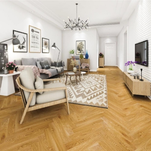 Authentic Herringbone Natural Oak laminate