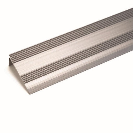 M74 Nosing 9mm Brushed Steel Nickel 2.7m M74.9bsa door bars and profiles